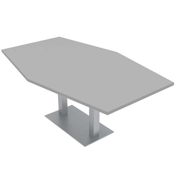 45.25 in W, 71.5 in L, 29 in H, Engineered Wood Top, Grey